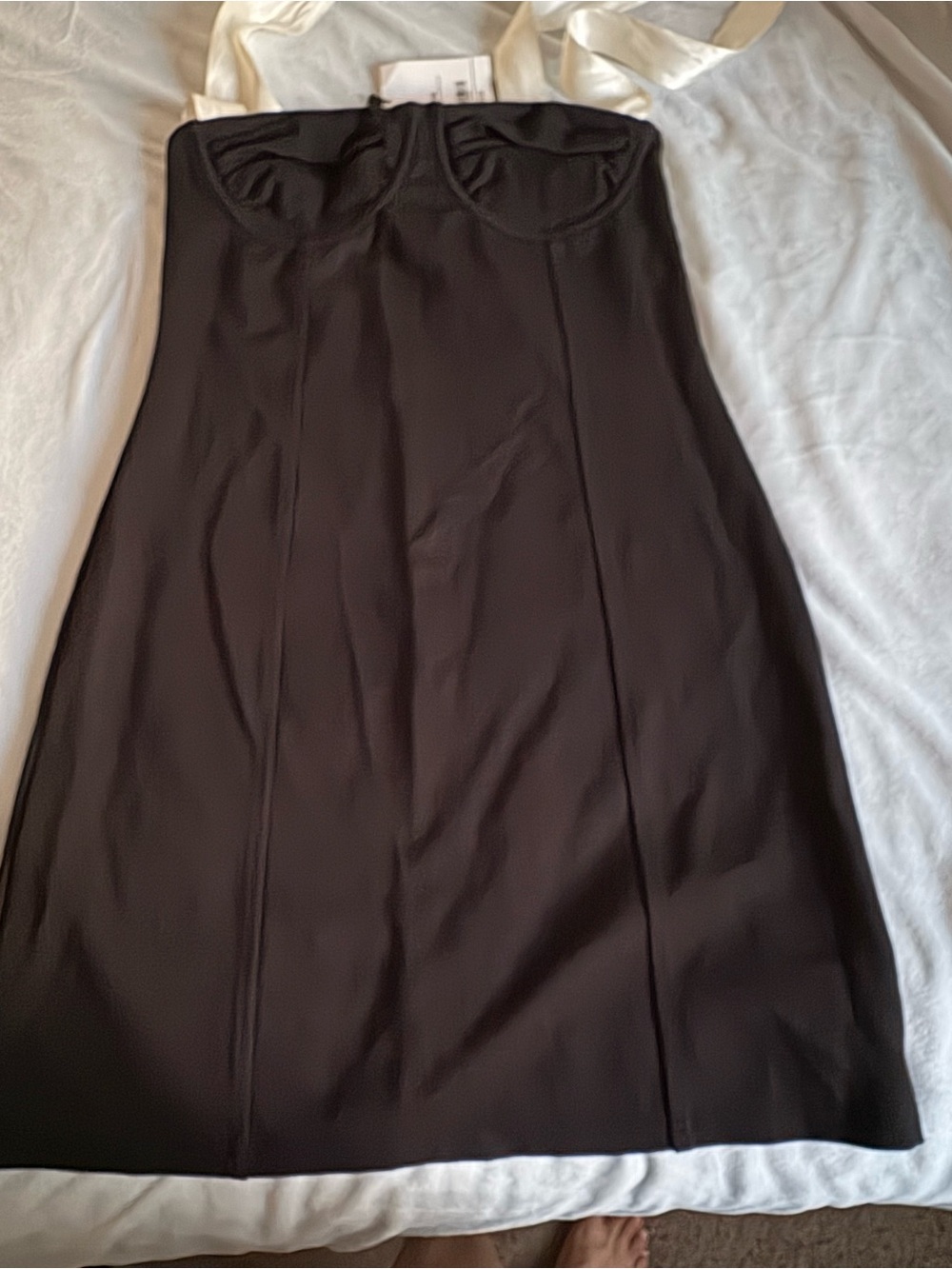 adidas Black Mini Dress with Cream Straps